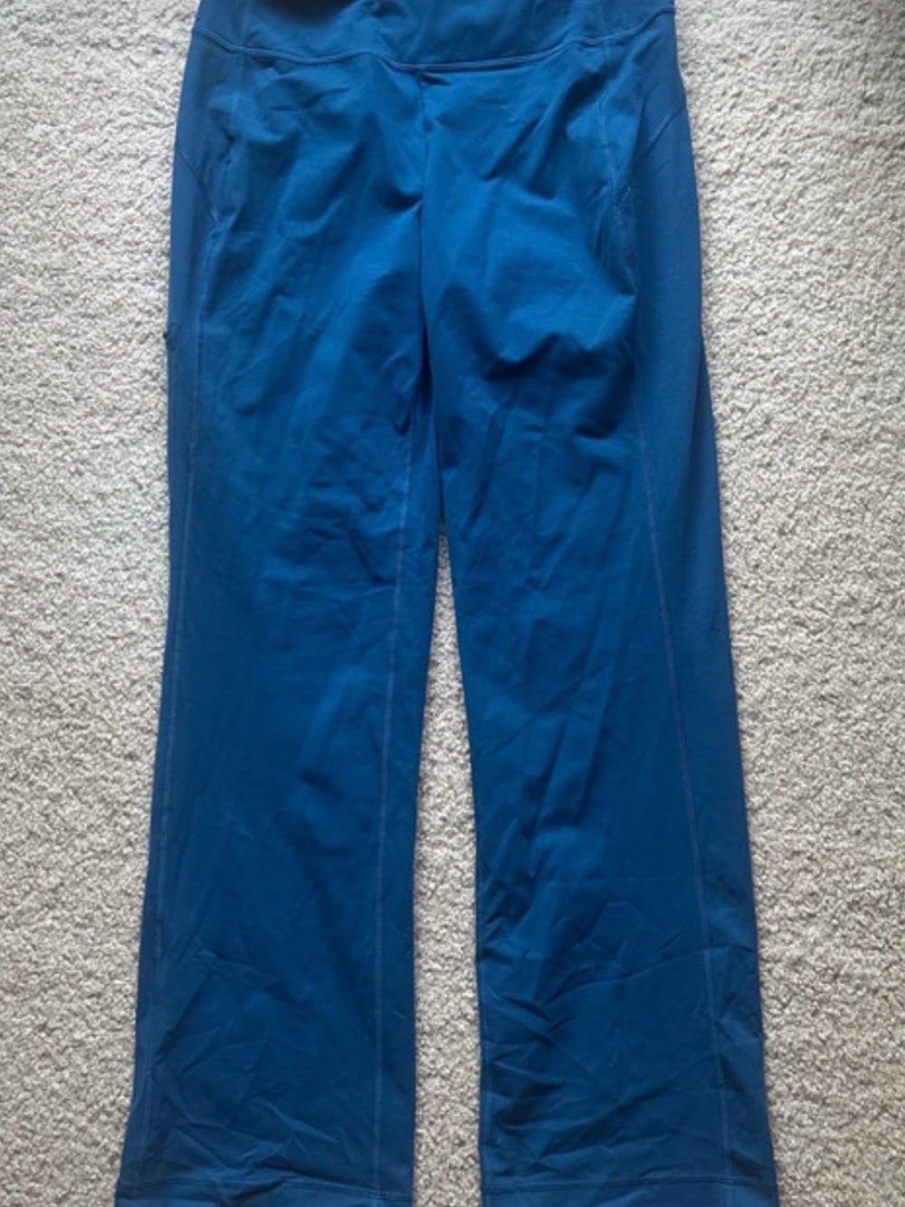 Duluth Trading Co Blue Athletic Leggings with Wide Waistband